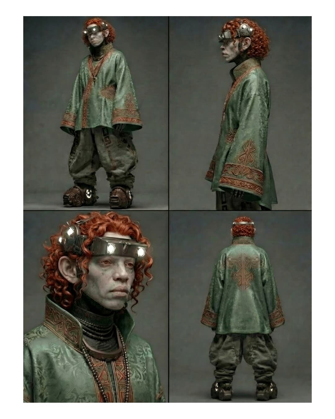 Carousel, Slide 7 von 8: Character Sheet im 2x2-Raster